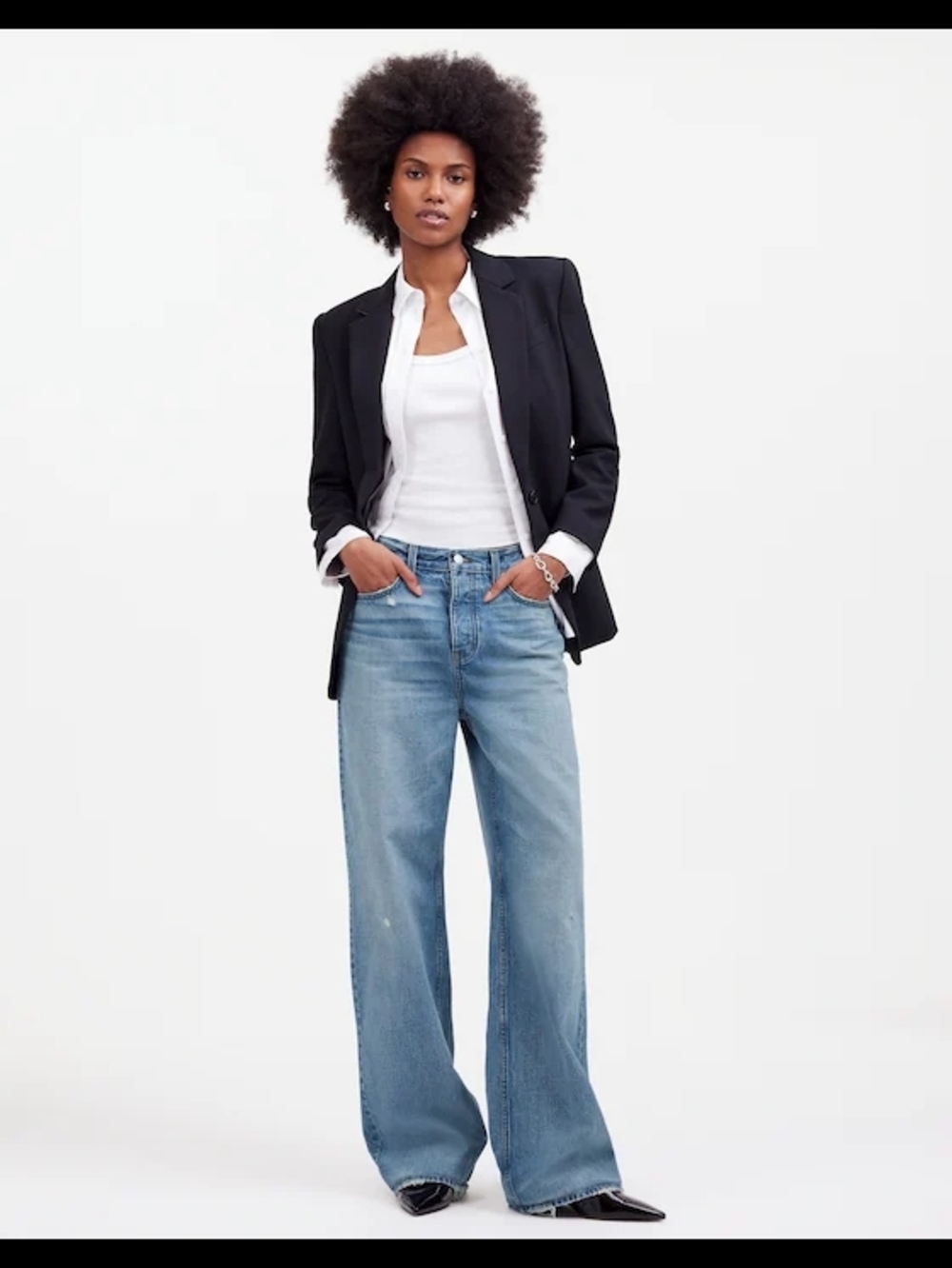 Madewell Low Slung Baggy Denim Jeans 27 Tall - Picture 6 of 16
